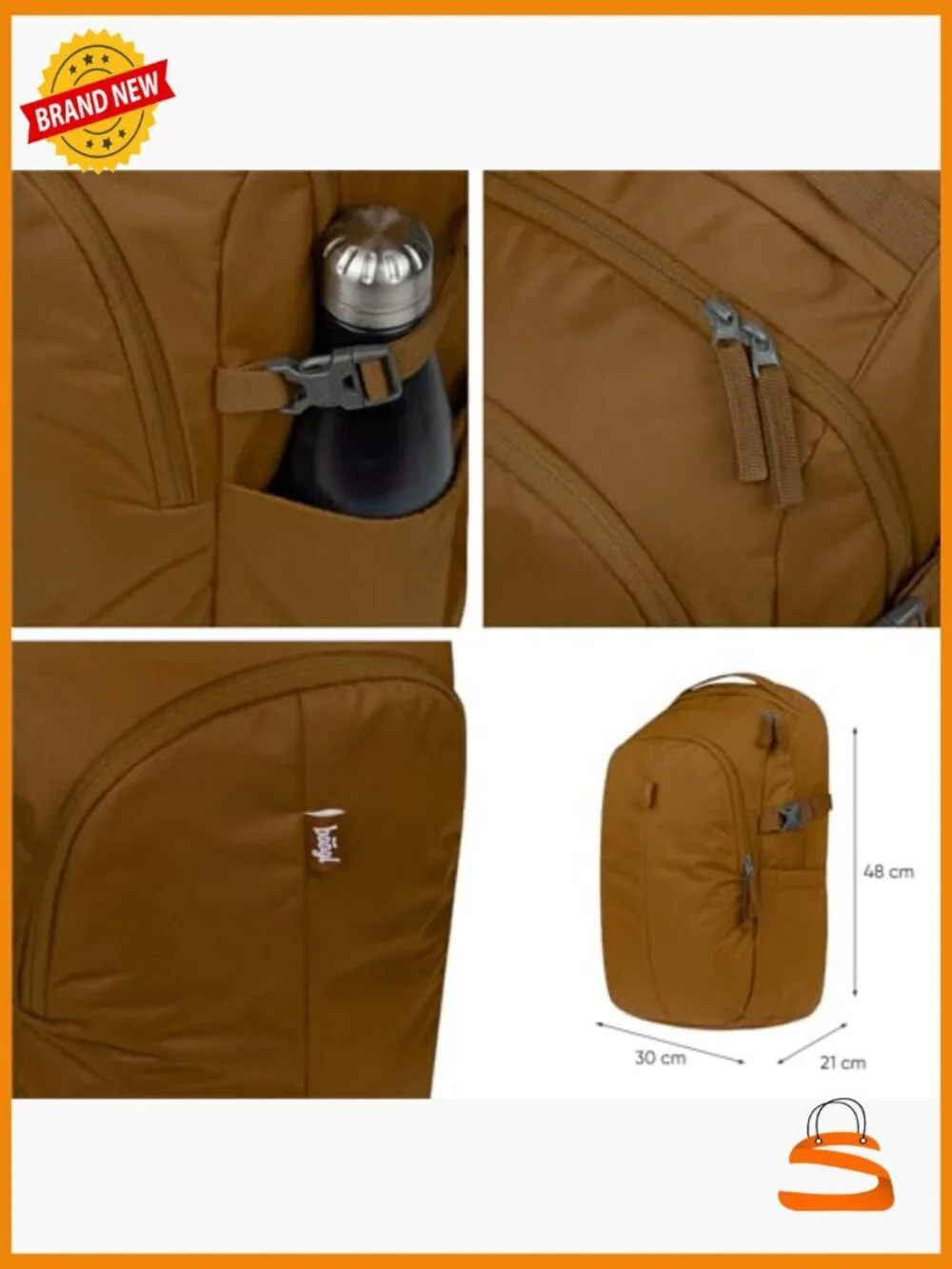 Sleek 30L Water-Resistant Laptop Backpack with Padded Tech Compartment